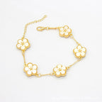 18k Gold Plating Flower Bracelets Pi-Mart
