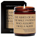 1pc Round Single-wick Scented Candle, 5.3Oz, Soy Wax, Beeswax, with Bow, in Glass Bottle, Extra Long Burn Time (12 Hours Or More), for Birthday, Labor and Delivery Nurse, Nurse Practitioner, Nursing School Student, Paramedic,
