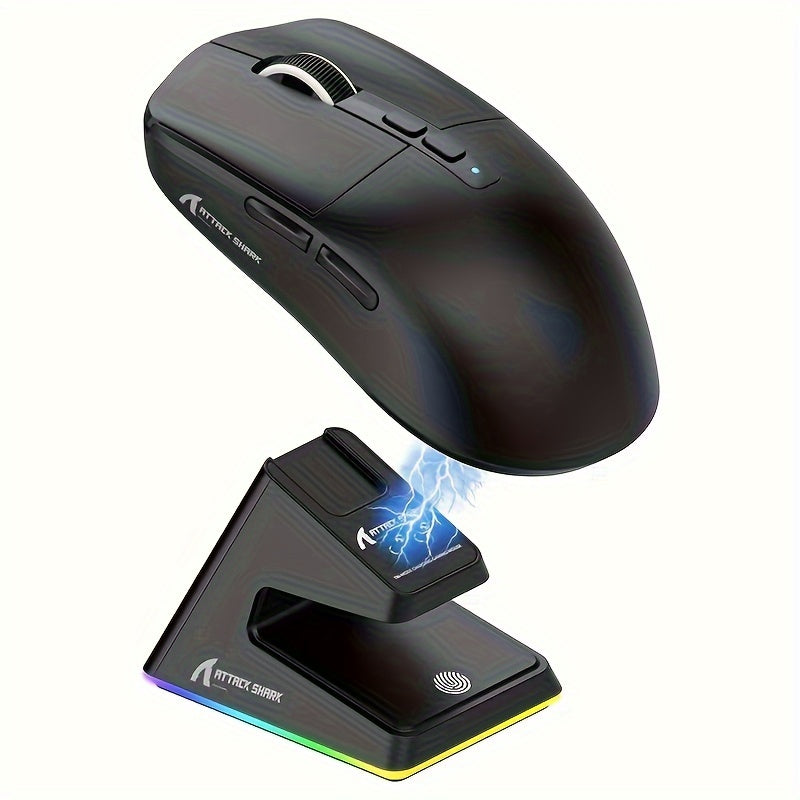 ATTACK SHARK X6 49g SUPERLIGHT Mouse With Magnetic Charging Dock, PixArt PAW3395 Gaming Sensor, BT/2.4G Wireless/Wired Gaming Mouse With Tape, Up To 26000, X3 Upgrade Mice For Win11/Xbox/PS/Mac Lootquake LLC