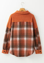 Plaid Button Up Long Sleeve Jacket Classic & Timeless Lightwear Outerwear For women and Girls Stevvex