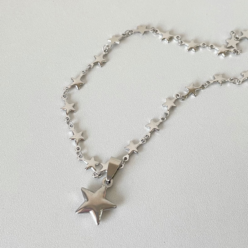 Metal Star Pendant Necklace Pi-Mart