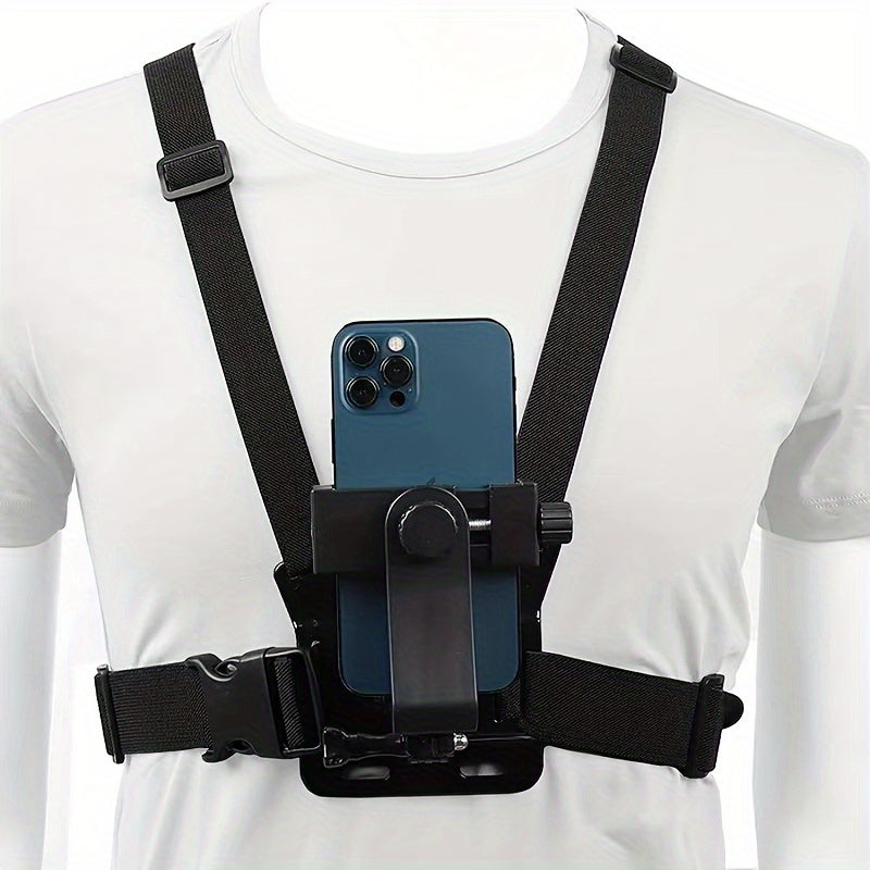 Mobile Phone Holder Chest Belt Mount Strap Support For 360 Rotaion Action Camera Shooting Stable Triangle Design Phone Bracket Lootquake LLC