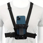 Mobile Phone Holder Chest Belt Mount Strap Support For 360 Rotaion Action Camera Shooting Stable Triangle Design Phone Bracket Lootquake LLC