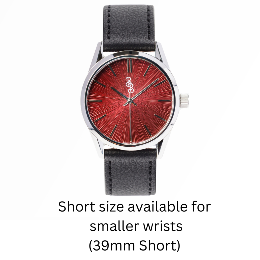 Burgundy Sunburst Watch The Beyond Boring Watch Company