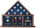 Flag and Memorabilia, Flag Shadow Box, Combination Flag Medal. The Military Gift Store