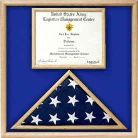 Air Force Flag and certificate Display case. The Military Gift Store