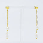 Freshwater Pearls On Dangle Earrings