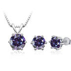 3Ct Moissanite Necklace Earrings Set 925 Sterling Silver GRA Cert Wedding BandsCo Straps
