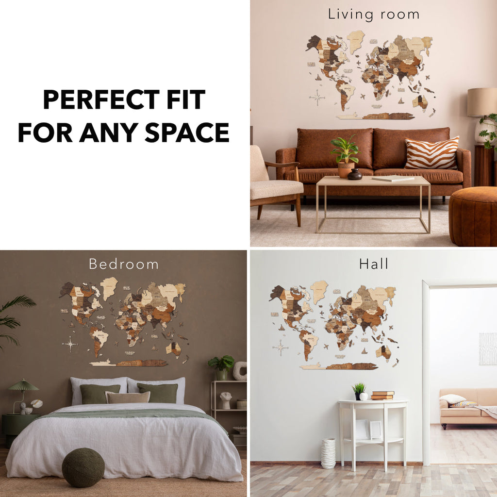 3D Wall Art for Living Room Enjoy The Wood