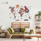 3D Wooden World Map Onyx - SJB-DIAMOND ELITES