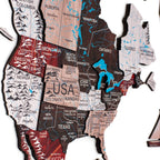 3D Wooden World Map Urban Enjoy The Wood