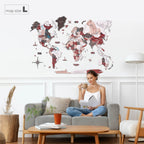 3D Wooden World Map Urban Enjoy The Wood