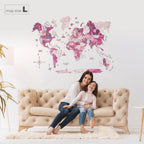 3D Wooden World Map Dream Enjoy The Wood