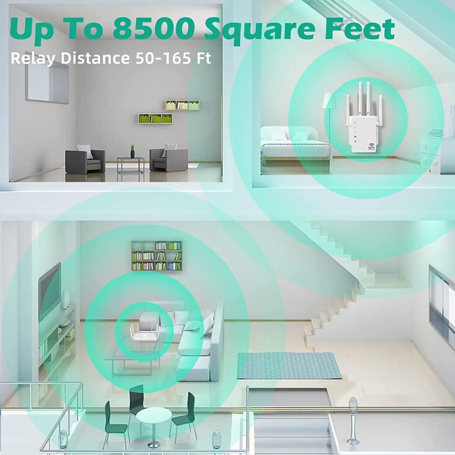 WiFi Range Extender Internet Booster Network Router Wireless Signal Repeater Pi-Mart