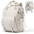 Diaper Bag Baby Travle Essentials Backpack for Dad Boy Girls MomLarge Capacity Waterproof Tote Newborn Essentials Diper Bag Backpack with Changing Pad Stroller Straps and USB Charging PortBeige Pi-Mart