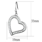 Rhodium Brass CZ Earrings | AAA Grade Clear Cubic Zirconia -femstylo