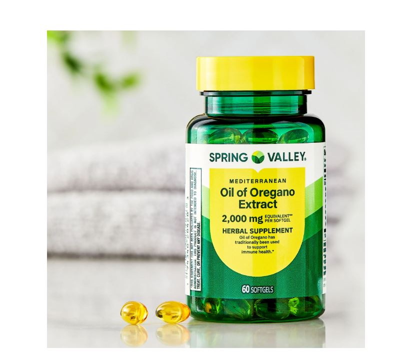 Spring Valley Mediterranean Oil of Oregano Extract Herbal Supplement Softgels, 2000 mg, 60 Count EasyOptionXY LLC