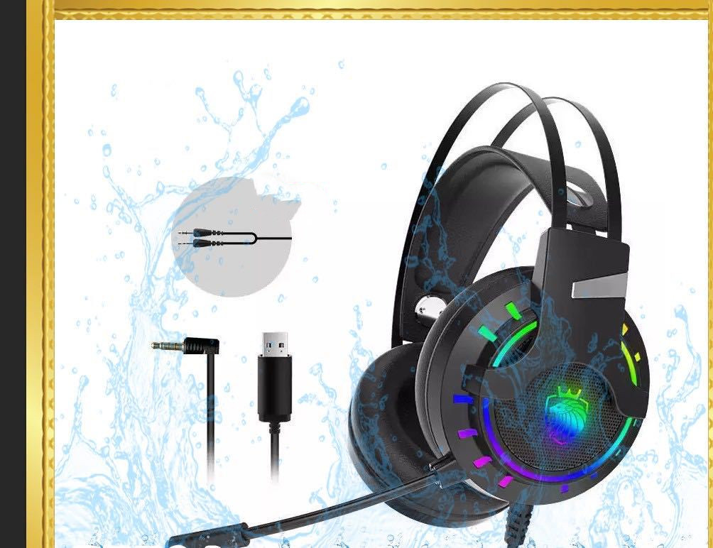 Luxury Gaming Headset with Microphone 3.5mm  Wired Earphone  Surround Sound Game Headphone for PC Gamer Computer Laptop Xbox - SJB-DIAMOND ELITES