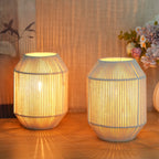 JHY DESIGN 2-Pack 8.5"H Woven Cotton Rope Table Lamps: Cordless, Battery-Powered, 6-Hr Timer Lootquake LLC