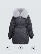 Genuine Blue Fox Down Fill Coat