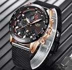 Men's Sports Waterproof Watch With  Stainless Steel Bracelet Unique Design Perfect Gift For Your Man Stevvex