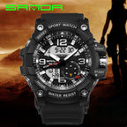 NEW Sport Analog-Digital Watch For Men and Woman  Waterresistant 50M Professional Waterproof Quartz Large Dial Military Wristwatches  With Night Mode - SJB-DIAMOND ELITES