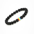 2Pcs/set White Black Couple Magnetic Bracelets Natural Stone Matching Bracelet Magnetic Beaded Bracelets Set Attraction Friendship Relationship Wish Bracelet Gift For Women Men Him Her Best Friends