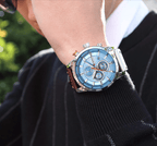 Men's Waterproof Elegant Sport Watch With Chronometers Day View, Leather  Belts And Hardlex Scratch Resistant Glass Perfect Gift For Him Stevvex