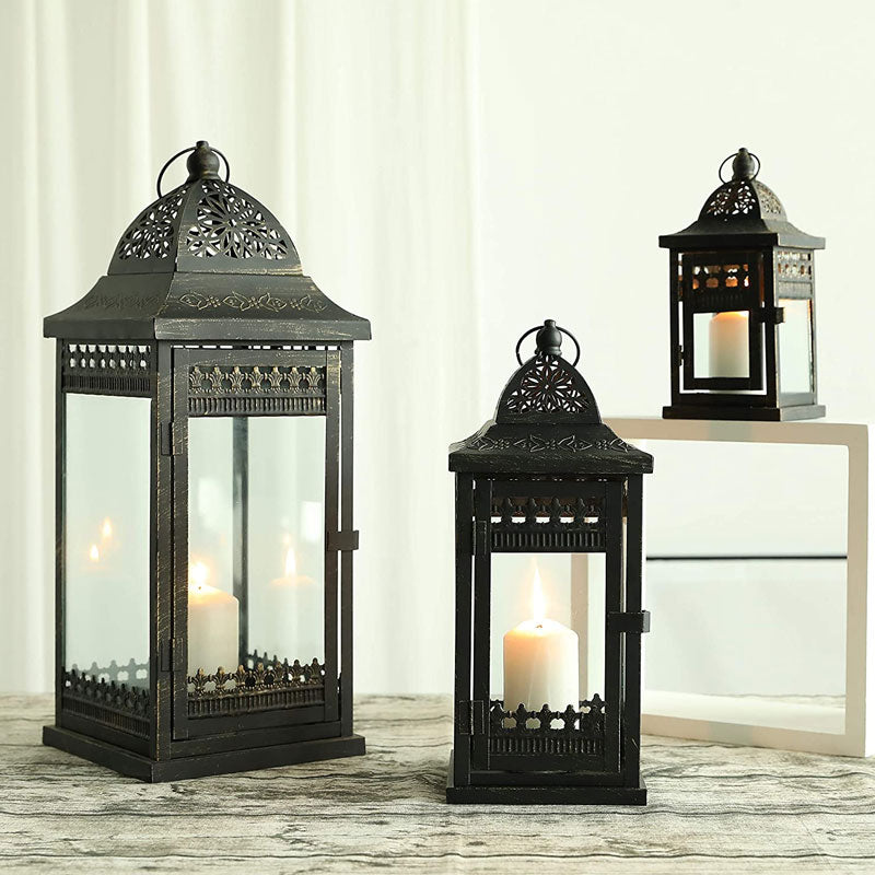 9.5"&14.5"&20" High Decorative Candle Lanterns ( Set of 3） Lootquake LLC