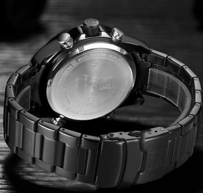 Mens Wrist Watch, Waterproof Analog Digital Watches Multifunction Stainless Steel Business Watches For Man Perfect Gift - SJB-DIAMOND ELITES