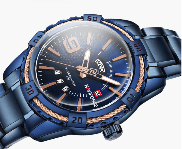 Men's  Luxury Stainless steal Waterproof Watch With Day And Date Display Unique Design Perfect Gift In Modern Metal Men  Wrist Watch Design - SJB-DIAMOND ELITES