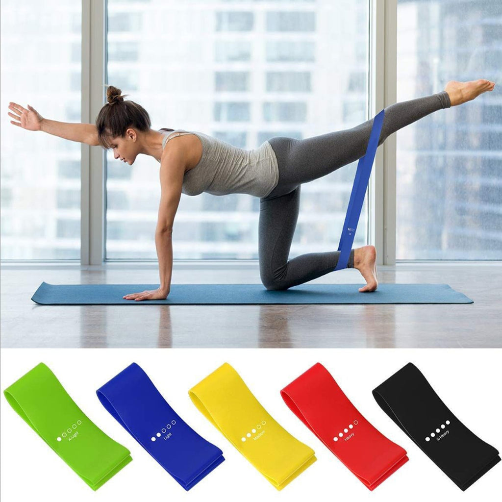 Flex And Stretch Set Of 5 Exercise Latex Bands - SJB-DIAMOND ELITES