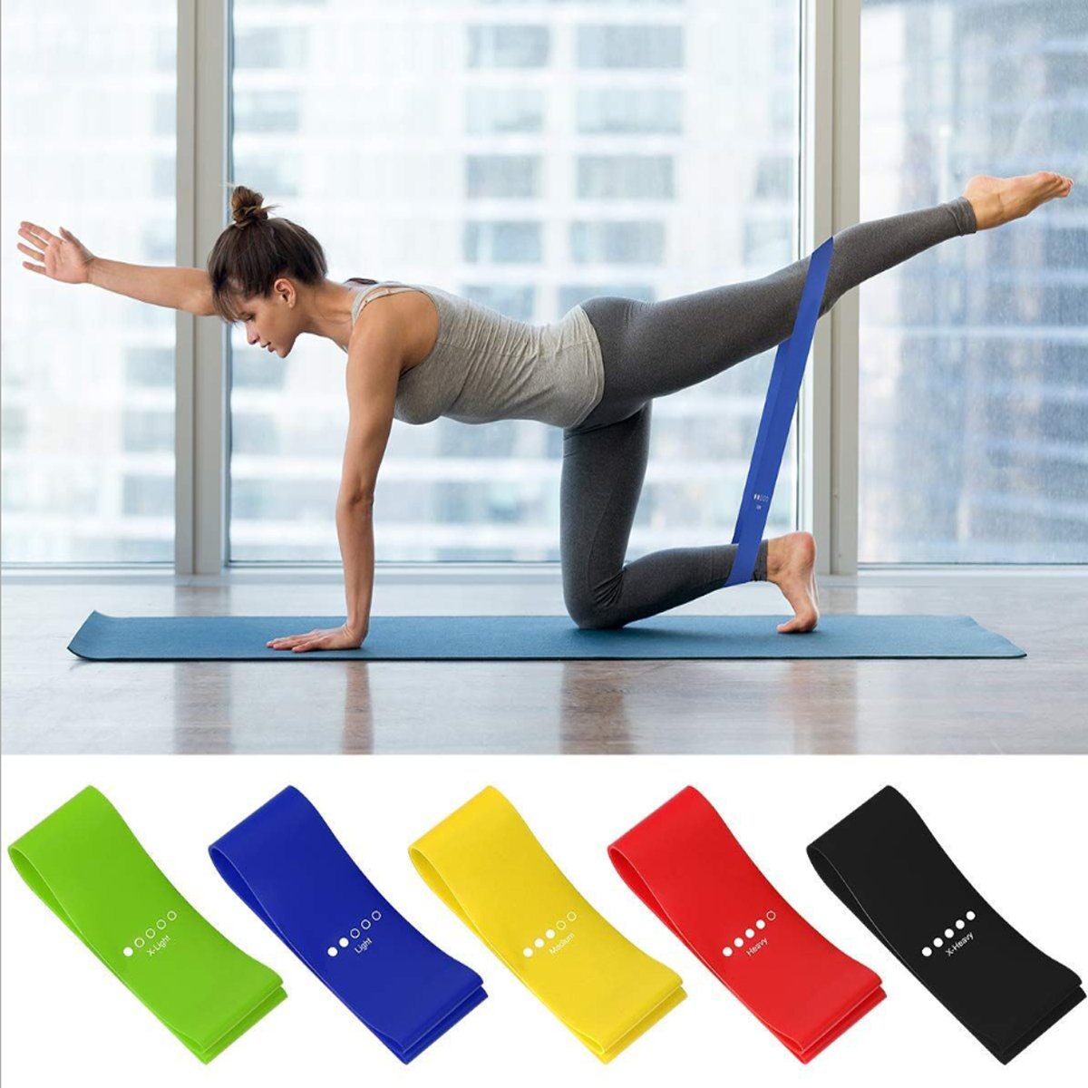 Flex And Stretch Set Of 5 Exercise Latex Bands - SJB-DIAMOND ELITES