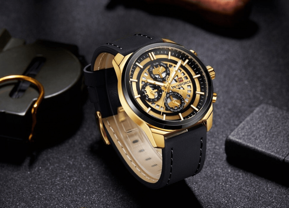 Sports Men's Leather Waterproof Date Display Casual Analog Luxury Watches Unique Design Perfect Gift - SJB-DIAMOND ELITES