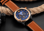 Men's Sport Waterproof Watch With Chronometers Large Numbers And Fluorescent Hands Perfect Gift For Your Man Stevvex