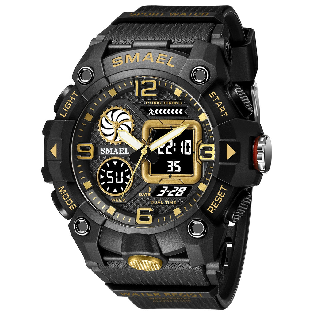 Sport Watch For Men WIth  Dual Time Waterproof 50M Miliatry Watches Chronograph Alarm Army Wristwatch - SJB-DIAMOND ELITES