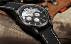 Mens Waterproof Sport Watch With Chronometers Day View And Cross-Matte Background Modern Man Watch Stevvex