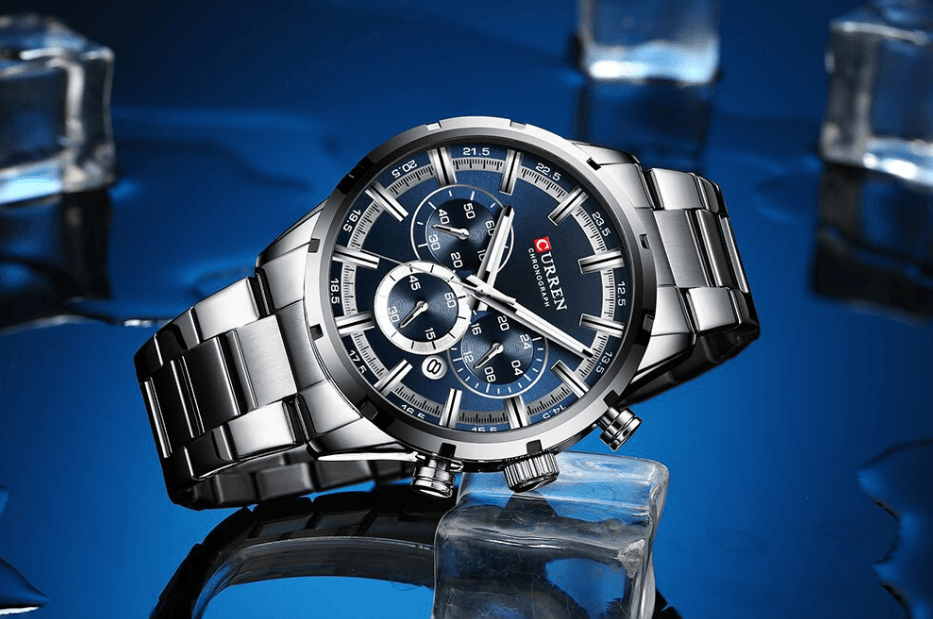 Men's Sports  Waterproof Stainless Steel Watch With Chronometers And Special Date Display Unique Design Perfect Gift Stevvex