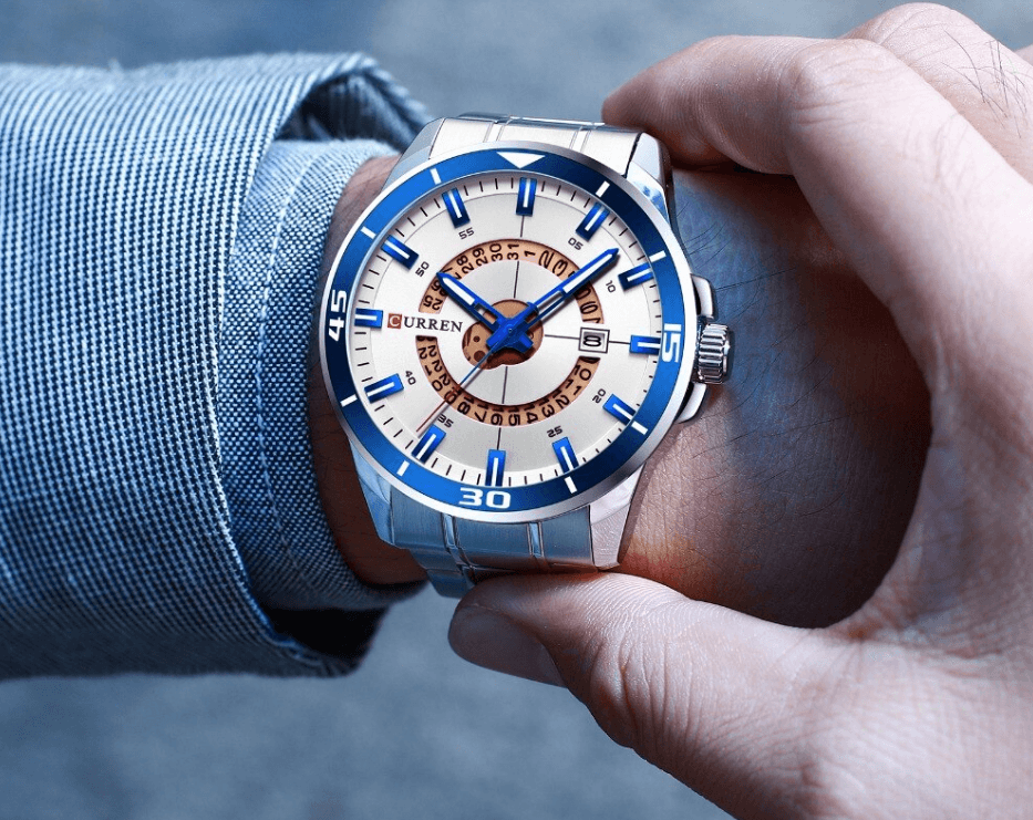 Men's  Modern Sports Waterproof Watch Luxury Unique Design  Fluorescent Hands Perfect Gift Stevvex