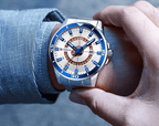 Men's  Modern Sports Waterproof Watch Luxury Unique Design  Fluorescent Hands Perfect Gift Stevvex