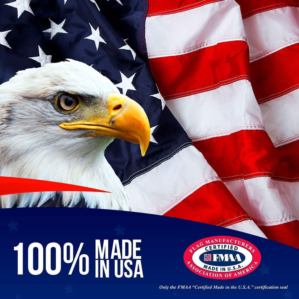 American Flag | American Flags for Outside 3'x5' |100% Made in USA Flag - Premium US Flag 3X5 Heavy Duty Outdoor with Embroidered Stars and Sewn Stripes. The Military Gift Store