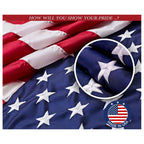 American Flag | American Flags for Outside 3'x5' |100% Made in USA Flag - Premium US Flag 3X5 Heavy Duty Outdoor with Embroidered Stars and Sewn Stripes. The Military Gift Store