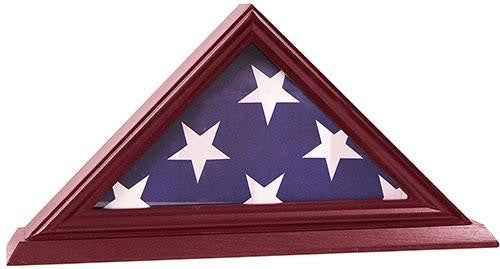 3'x5' Flag Display Case, Shadow Box (Not for Burial Funeral Flag), Cherry Finish The Military Gift Store