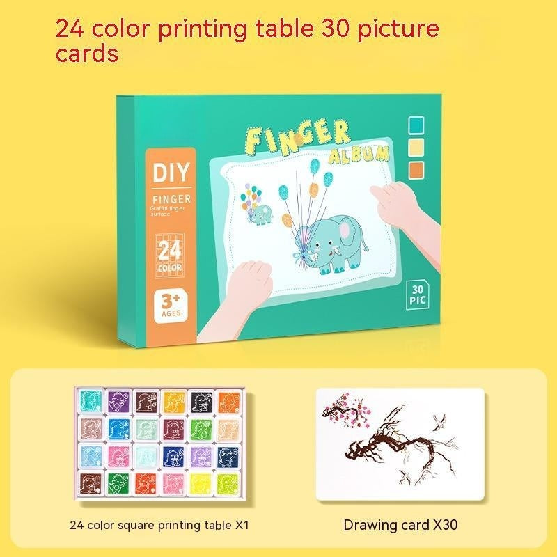 Washable Non-toxic Kindergarten Paint Hand Palm Painting Stamp Pad Graffiti Painting Toy Pi-Mart