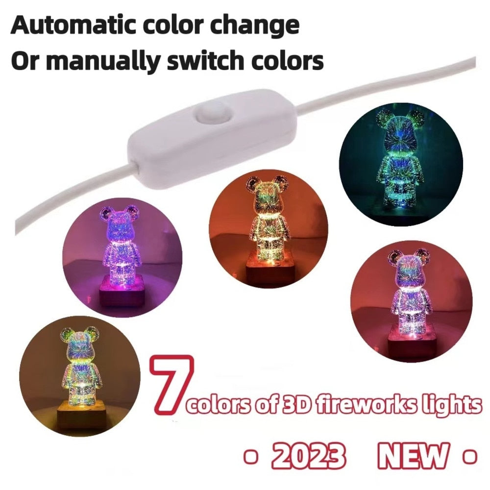 3D Bear Firework Light Lamp - SJB-DIAMOND ELITES
