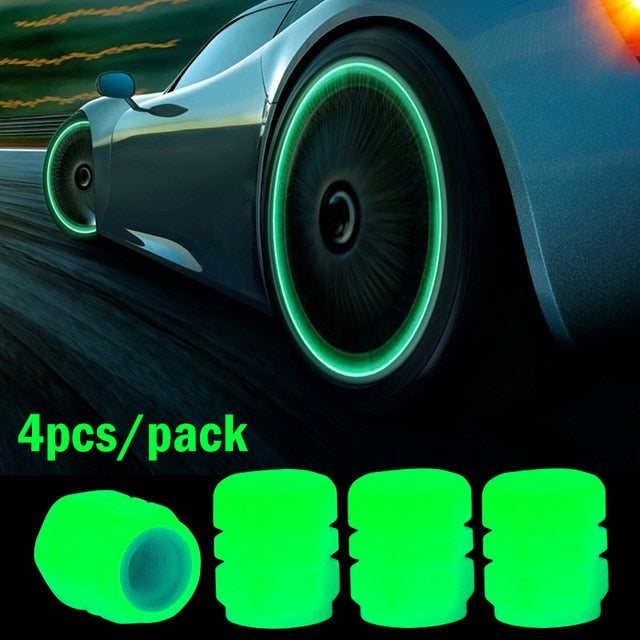 Fluorescent Night Glowing Valve Caps - SJB-DIAMOND ELITES