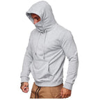 Men's Solid Color Plus Fleece Hoodie Sweatshirt Pi-Mart