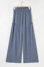 High-rise Frill Detail Wide Leg Loose Pants