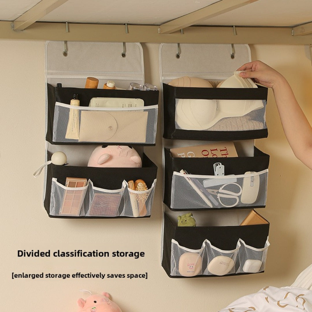 Dormitory multi-layer visual storage hanging bag foldable large-capacity item shelf wall-mounted layered hanging bag - SJB-DIAMOND ELITES