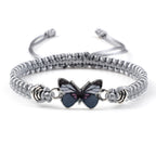 Couple Butterfly Buckle Braided Bracelet Pi-Mart